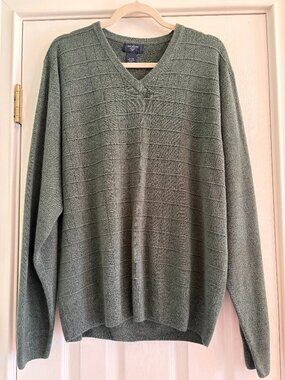 Dockers Green V-Neck Sweater XL